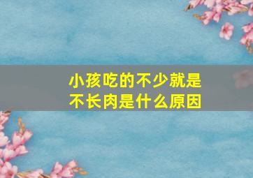 小孩吃的不少就是不长肉是什么原因