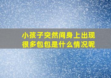 小孩子突然间身上出现很多包包是什么情况呢