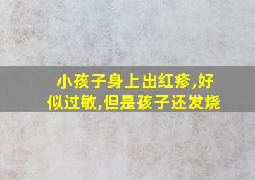 小孩子身上出红疹,好似过敏,但是孩子还发烧