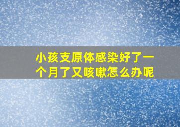 小孩支原体感染好了一个月了又咳嗽怎么办呢