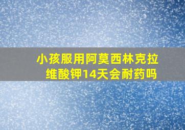 小孩服用阿莫西林克拉维酸钾14天会耐药吗