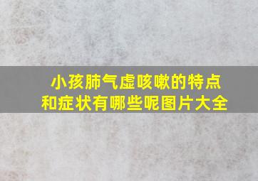 小孩肺气虚咳嗽的特点和症状有哪些呢图片大全