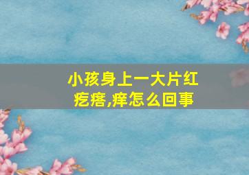 小孩身上一大片红疙瘩,痒怎么回事