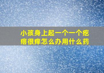 小孩身上起一个一个疙瘩很痒怎么办用什么药