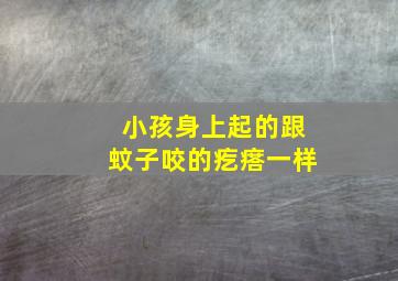 小孩身上起的跟蚊子咬的疙瘩一样