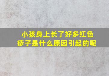 小孩身上长了好多红色疹子是什么原因引起的呢