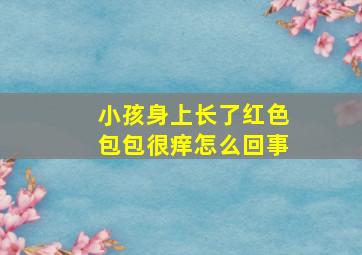 小孩身上长了红色包包很痒怎么回事