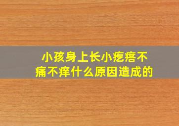 小孩身上长小疙瘩不痛不痒什么原因造成的