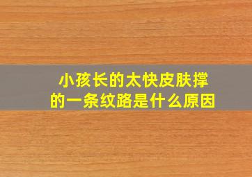 小孩长的太快皮肤撑的一条纹路是什么原因