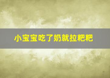 小宝宝吃了奶就拉粑粑