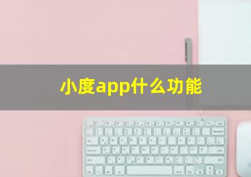 小度app什么功能