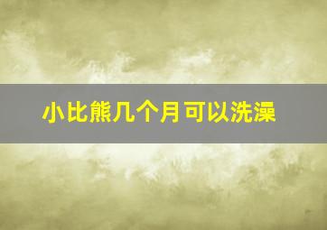 小比熊几个月可以洗澡