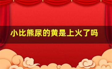 小比熊尿的黄是上火了吗