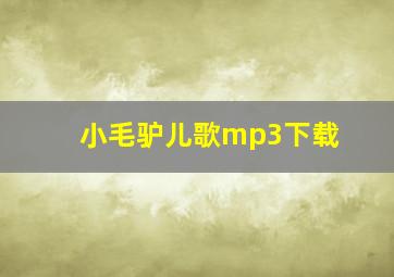 小毛驴儿歌mp3下载