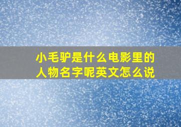 小毛驴是什么电影里的人物名字呢英文怎么说