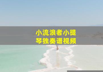 小流浪者小提琴独奏谱视频