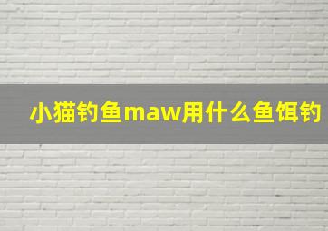 小猫钓鱼maw用什么鱼饵钓