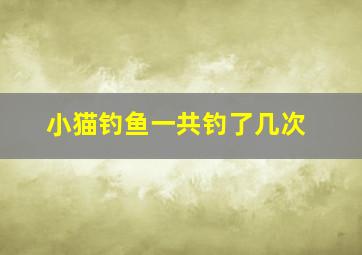 小猫钓鱼一共钓了几次