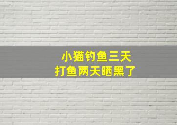 小猫钓鱼三天打鱼两天晒黑了