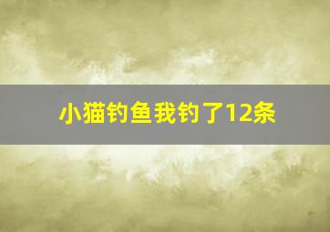 小猫钓鱼我钓了12条