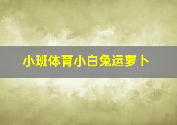 小班体育小白兔运萝卜