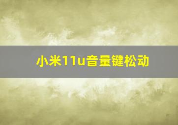 小米11u音量键松动