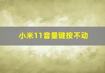 小米11音量键按不动