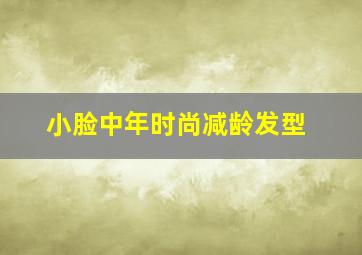 小脸中年时尚减龄发型