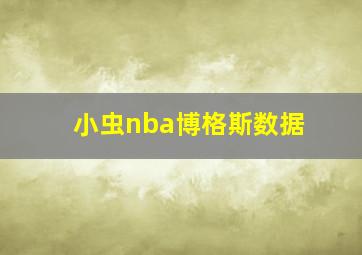 小虫nba博格斯数据