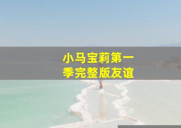 小马宝莉第一季完整版友谊