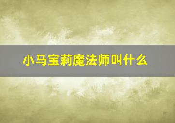 小马宝莉魔法师叫什么