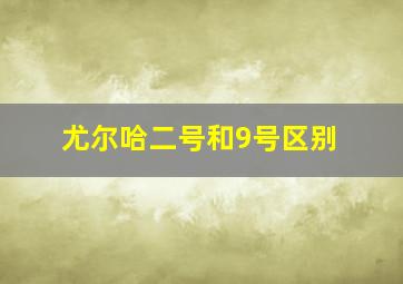 尤尔哈二号和9号区别