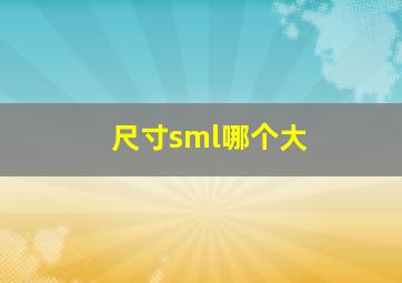 尺寸sml哪个大