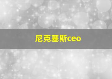 尼克塞斯ceo