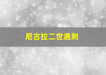 尼古拉二世遇刺