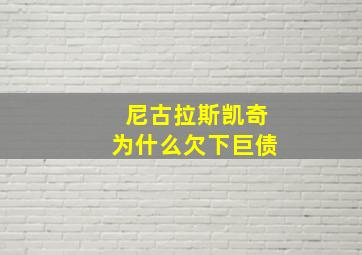 尼古拉斯凯奇为什么欠下巨债