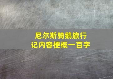 尼尔斯骑鹅旅行记内容梗概一百字