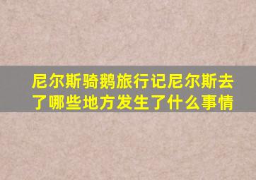 尼尔斯骑鹅旅行记尼尔斯去了哪些地方发生了什么事情