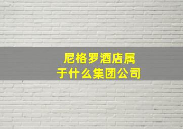 尼格罗酒店属于什么集团公司