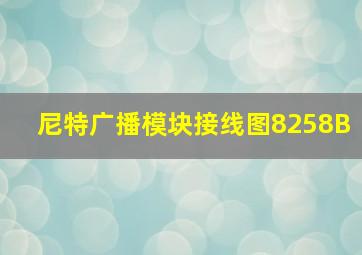 尼特广播模块接线图8258B