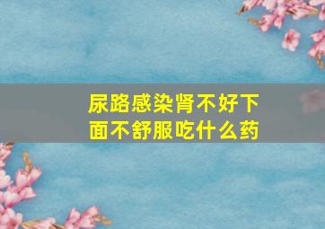 尿路感染肾不好下面不舒服吃什么药