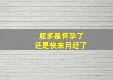 屁多是怀孕了还是快来月经了