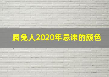 属兔人2020年忌讳的颜色