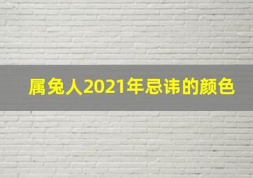 属兔人2021年忌讳的颜色