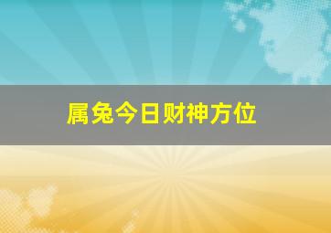 属兔今日财神方位