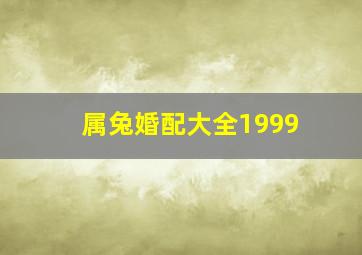 属兔婚配大全1999