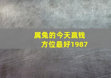 属兔的今天赢钱方位最好1987