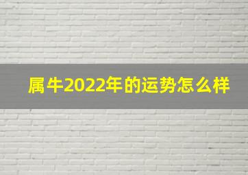 属牛2022年的运势怎么样