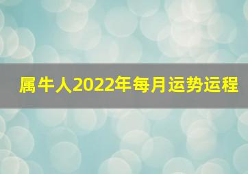 属牛人2022年每月运势运程