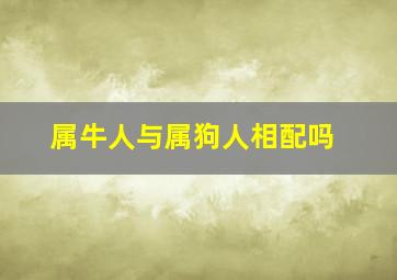 属牛人与属狗人相配吗